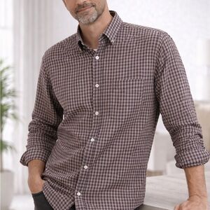 Perry Ellis 100% Cotton Button-Down Shirt – Size L